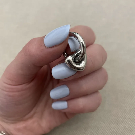 Argollas con corazón 2 en 1 | dorado o plateado