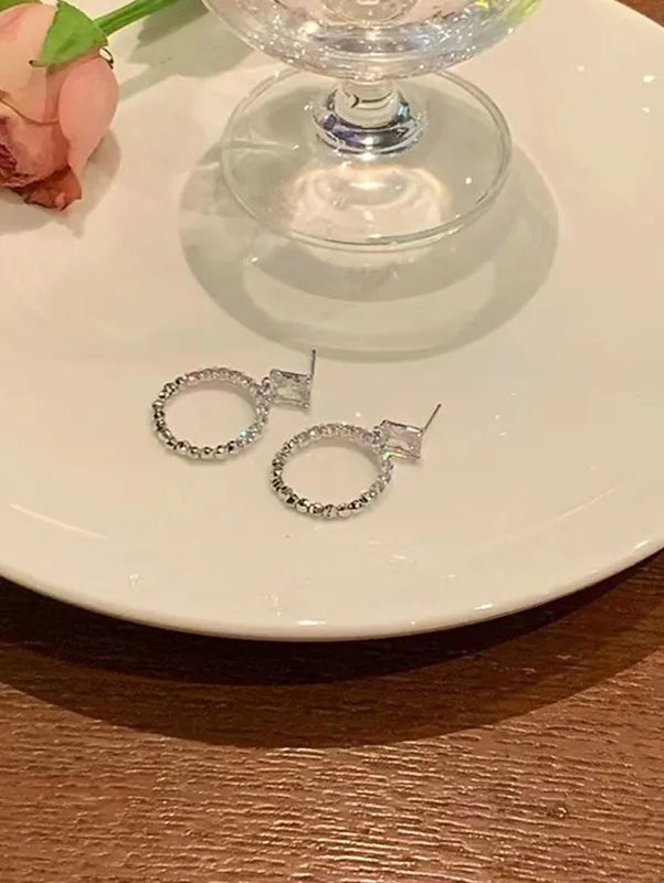 Aretes Roung Elegant | plateado