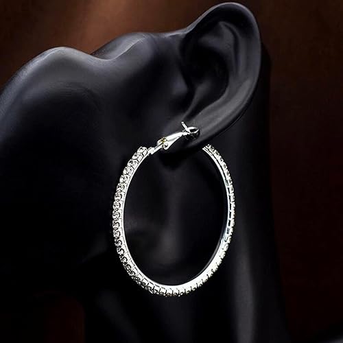 Aretes Hoops con Zirconias 925 Sterling Silver | diferentes tamaños
