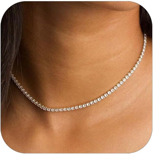 Collar con cadena Tennis | 3mm| | dorado