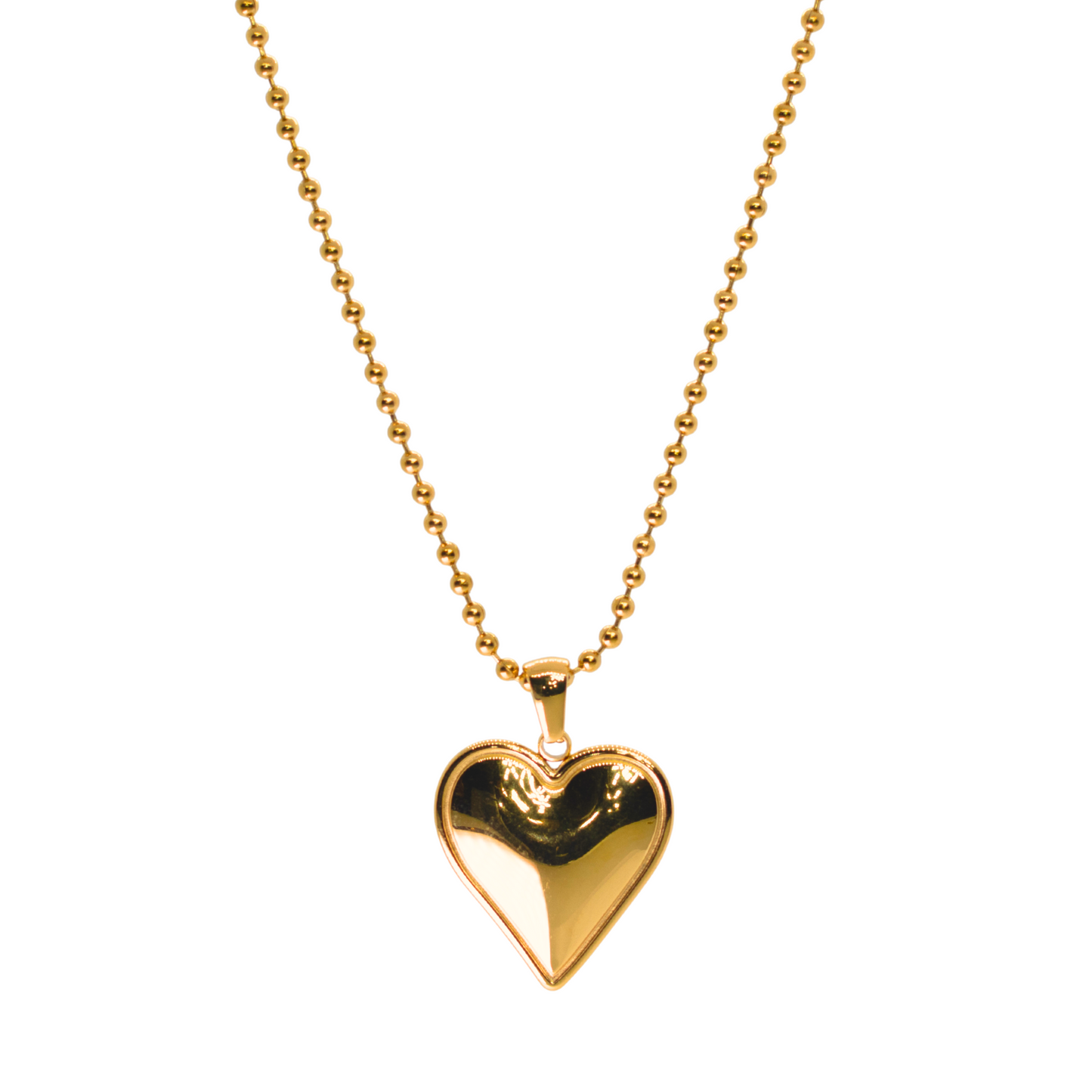 Heart necklace | gold and silver