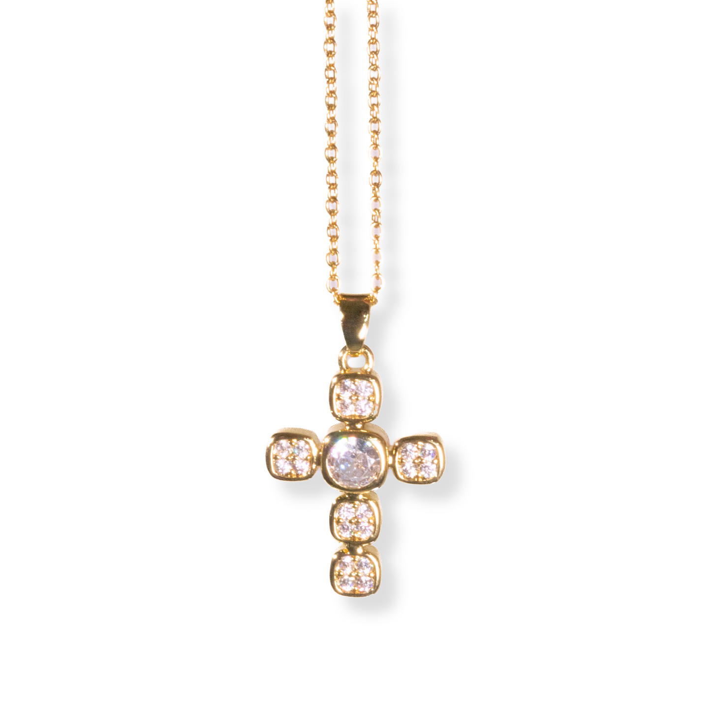 Collar Elegant Cross | dorado