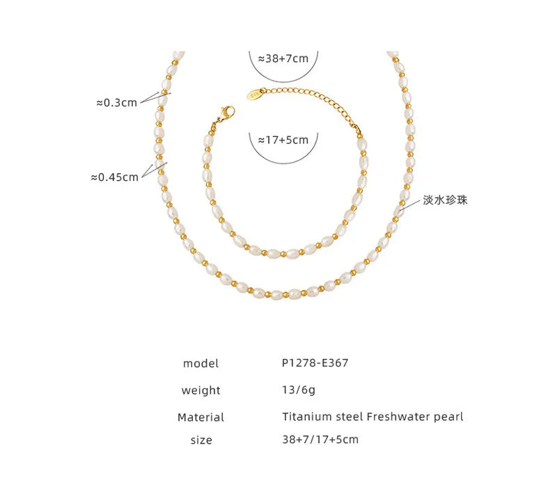 Set Isa | perlas | 2 piezas