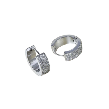 Huggie earrings | gold-silver