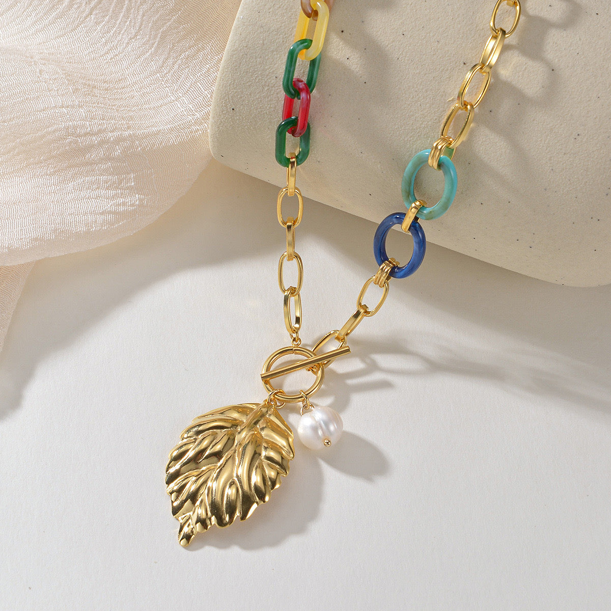 Tropical Leaf Necklace