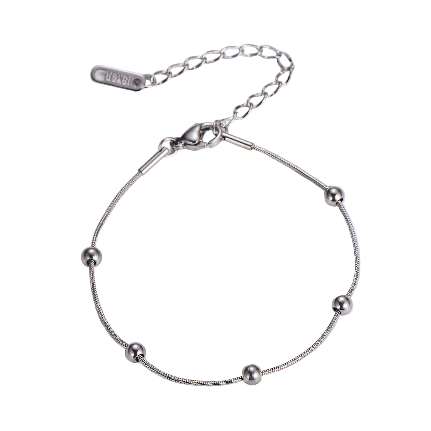 Delicate Bracelet with Beads - in gold and silver - Stainless Steel