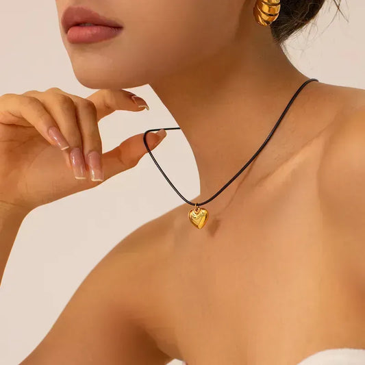 Collar Dalia | negro y dorado