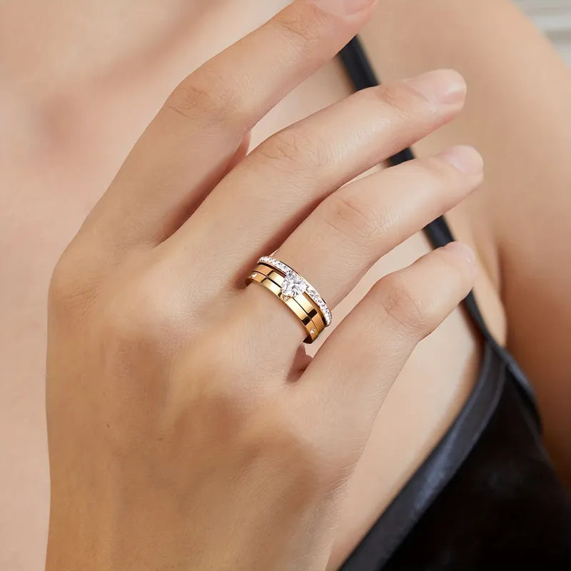 Anillo Triple Glow | 3 piezas | size 5, 8 y 9