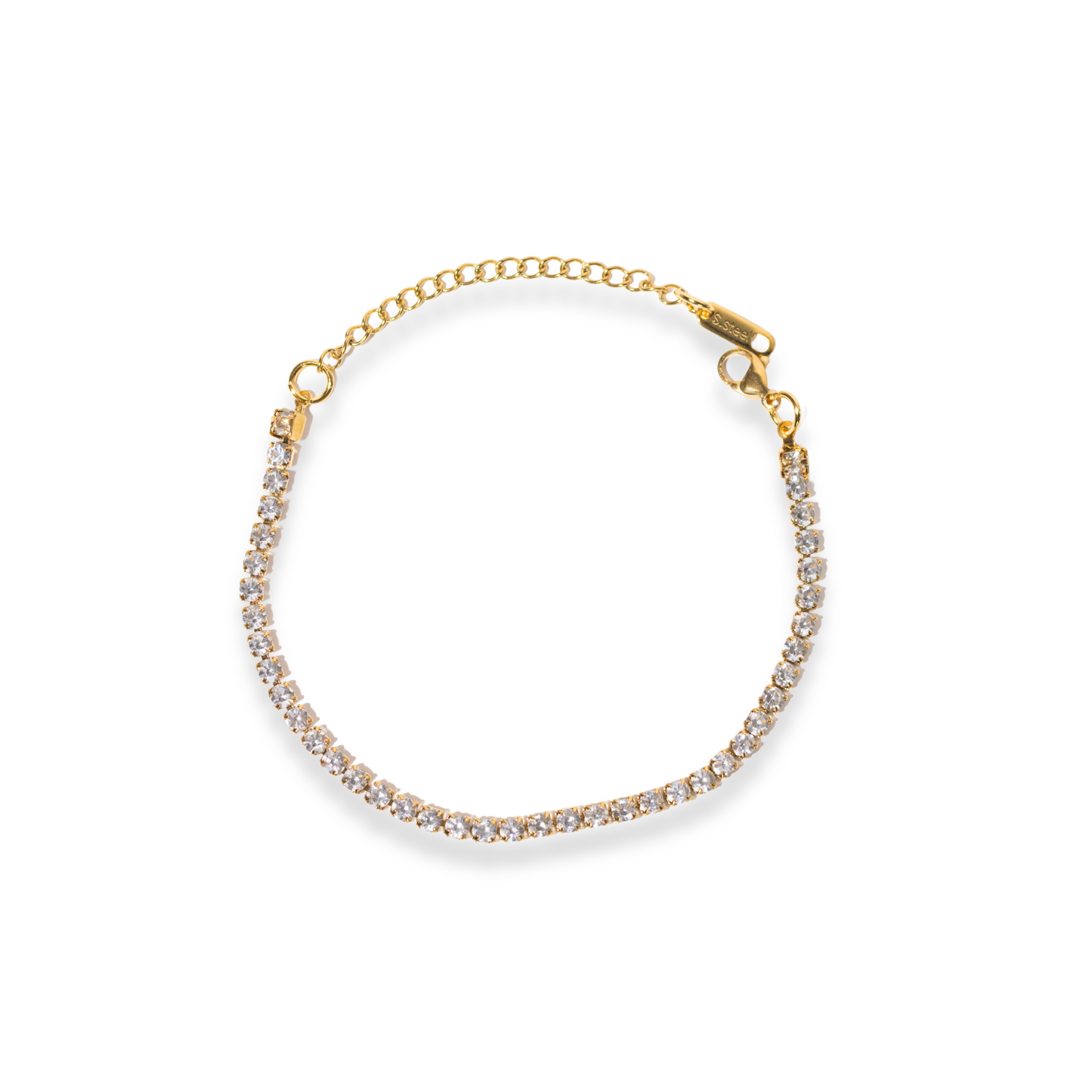 Pulsera con cadena Tennis | 3mm | dorada