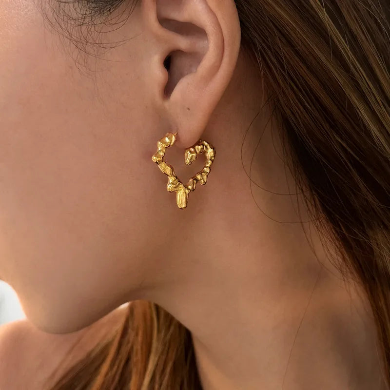 Set Aly de corazón | 2 piezas | dorado o plateado