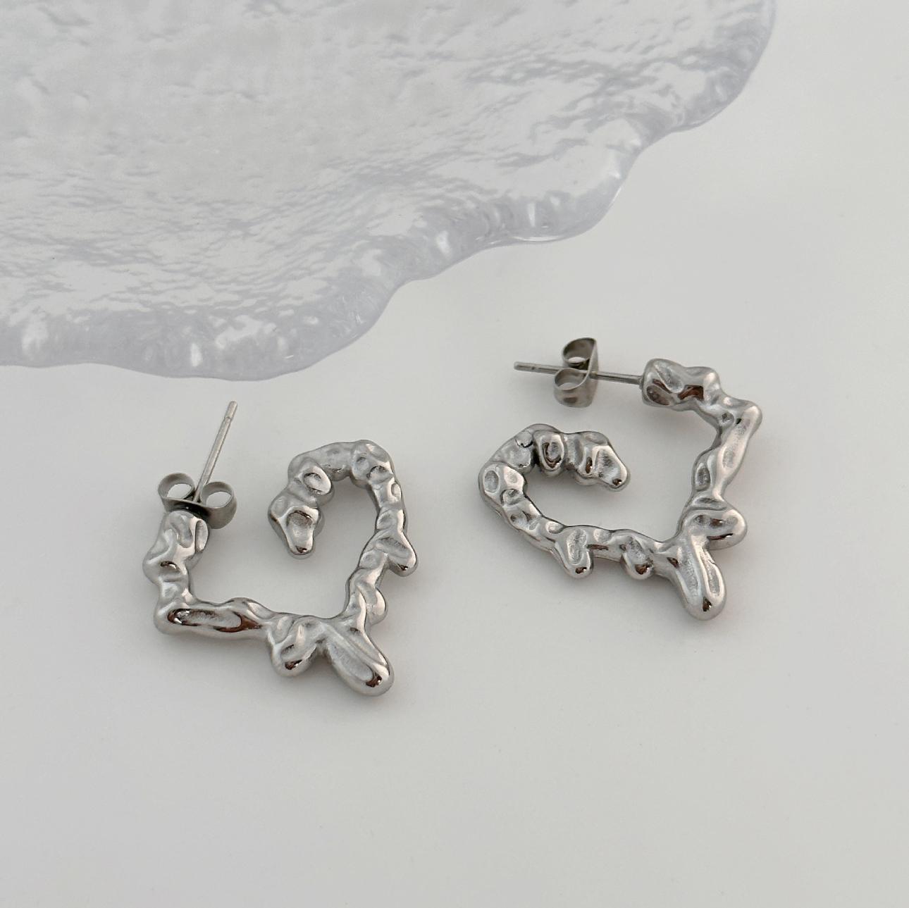 Set Aly de corazón | 2 piezas | dorado o plateado