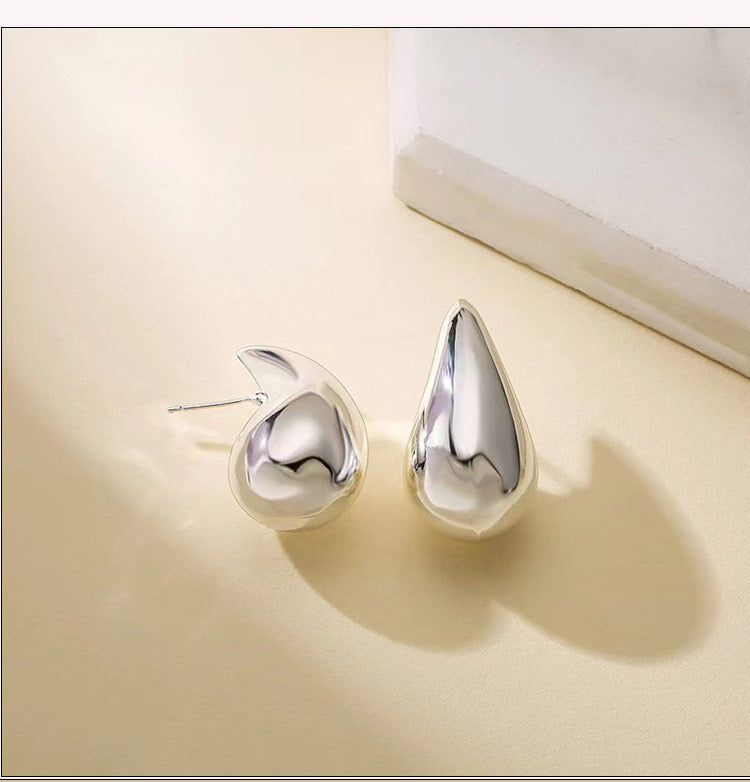 Aretes de Gota | dorado o plateado