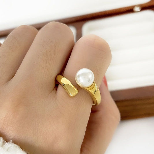 Anillo de una perla | ajustable