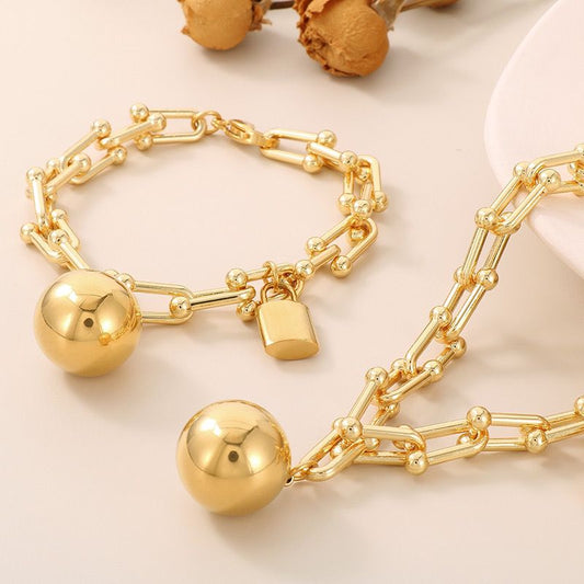 Set Balin con candado | dorado o plata | 2 piezas