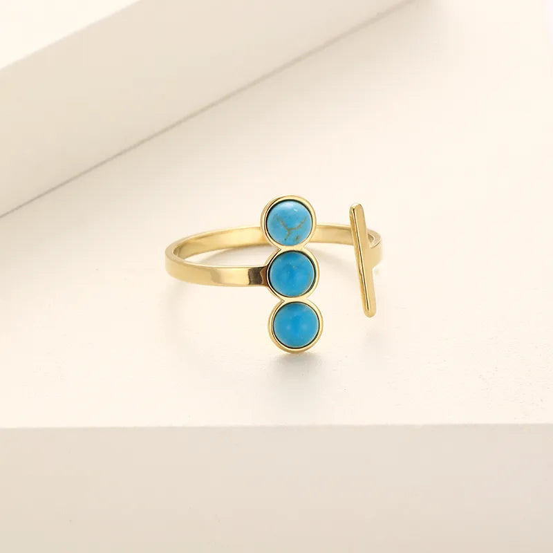 Anillo Celestial Trio con turquesa | ajustable