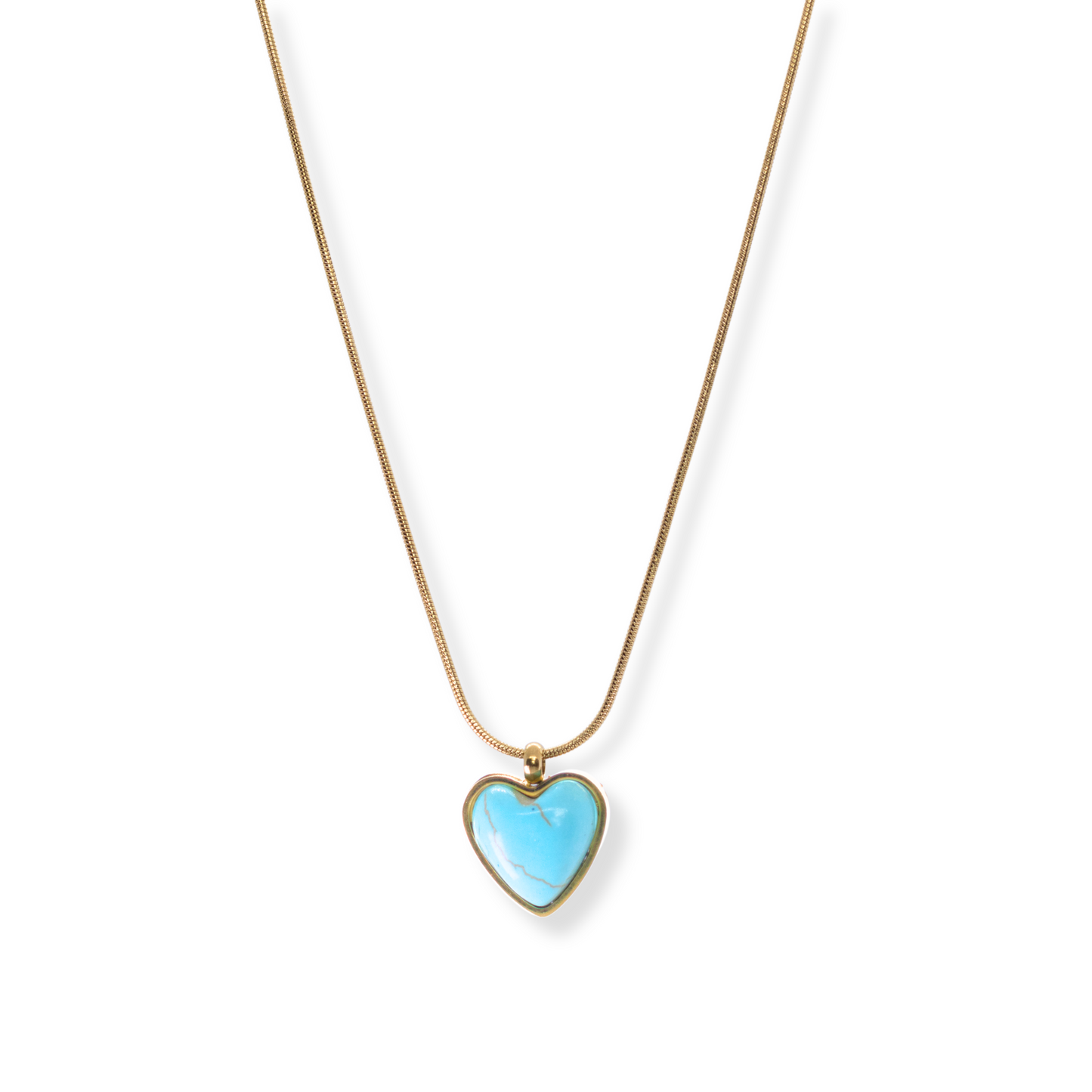 Collar Amor Turquesa | dorado