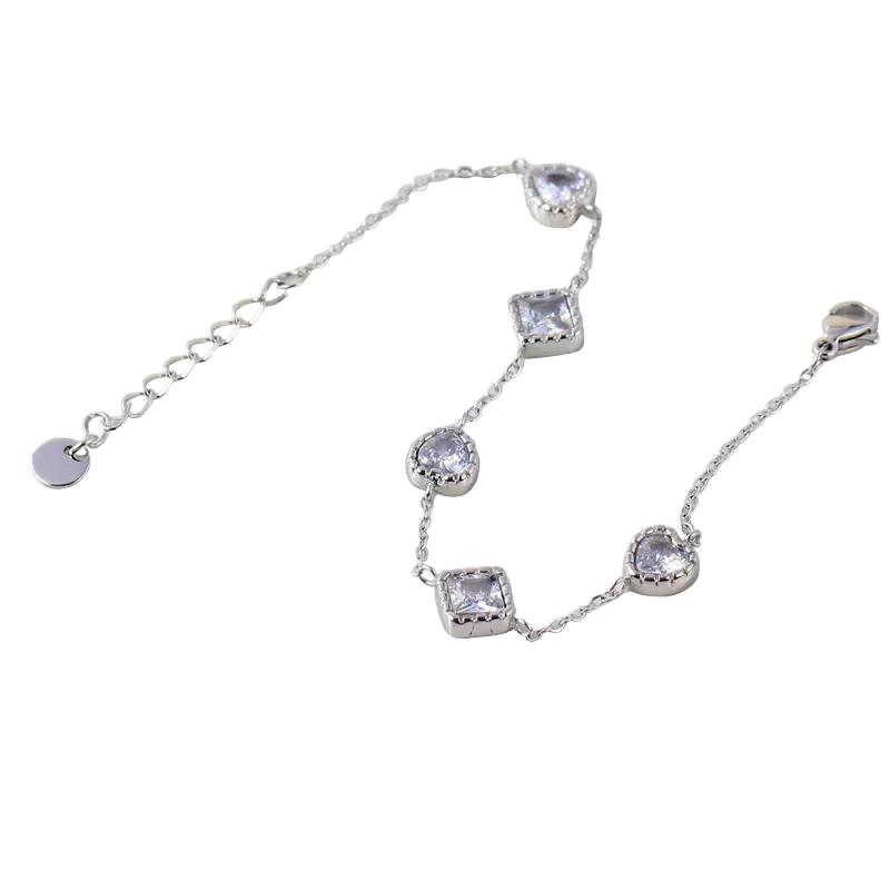 Pulsera Elegante de Plata con Zirconia Ajustable