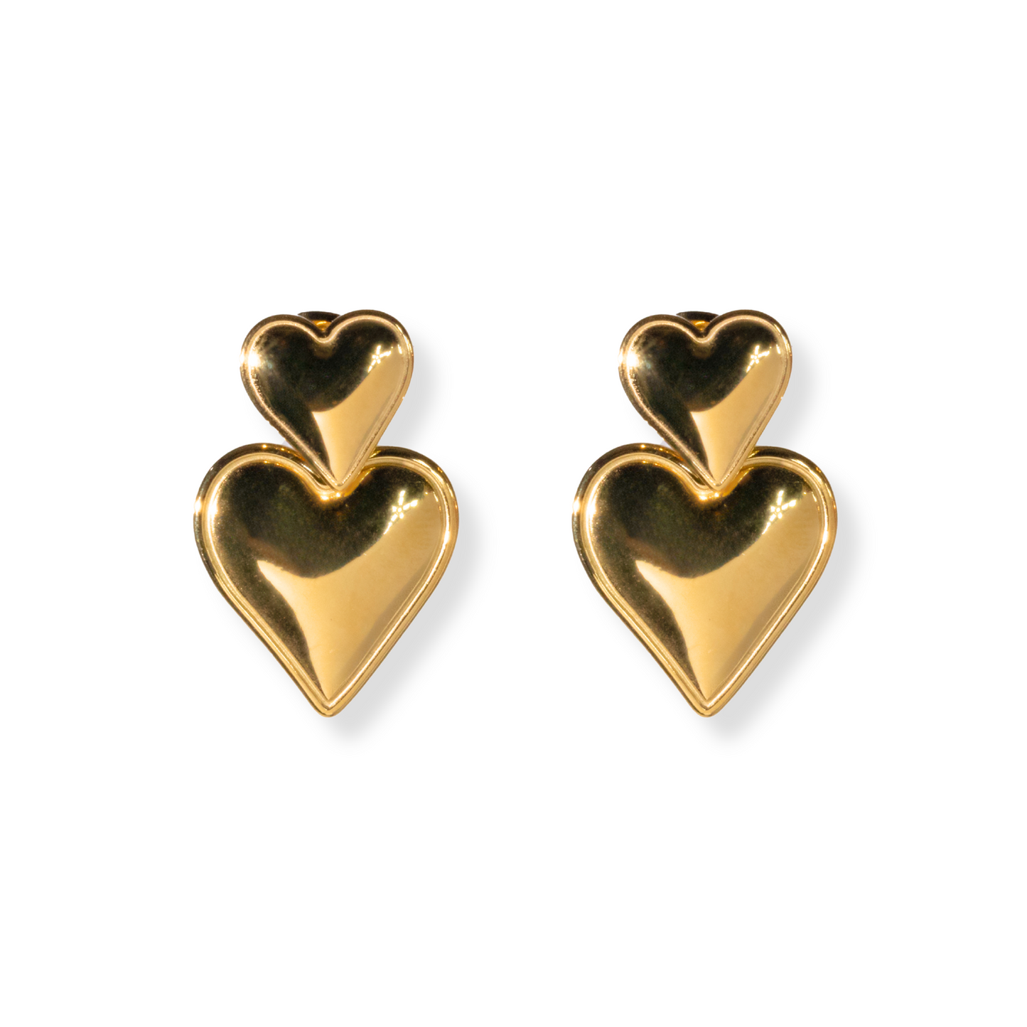 Aretes corazón retro | dorado