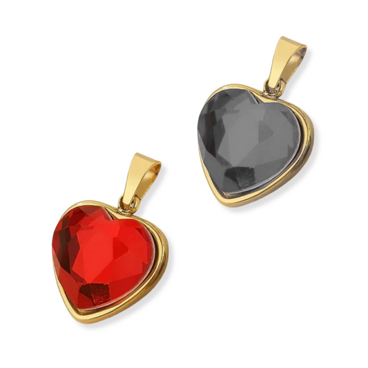 Colgante de corazón | rojo o gris