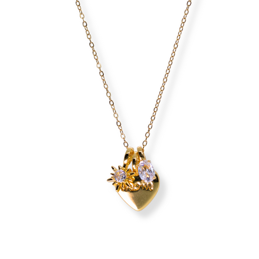Collar mom | 3 charms | dorado