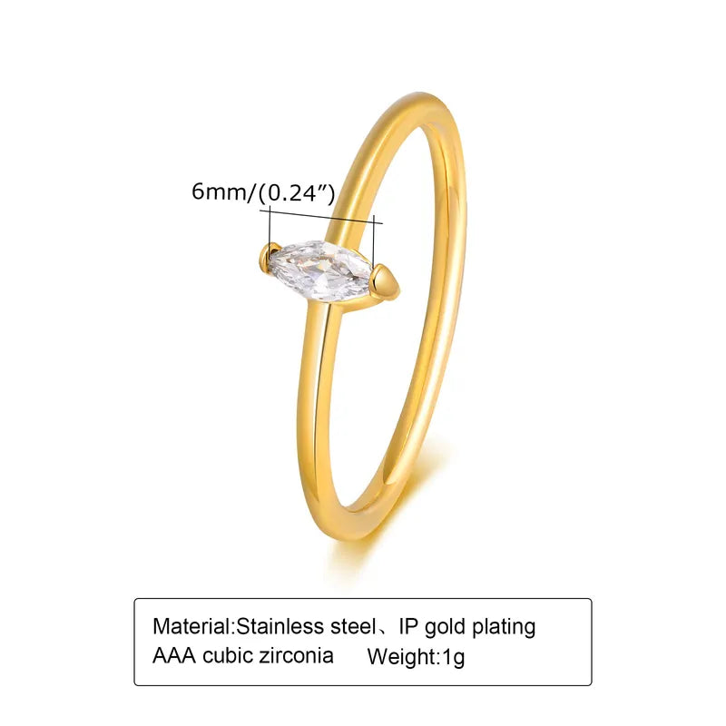 Anillo Almond | dorado | size 7 y 8