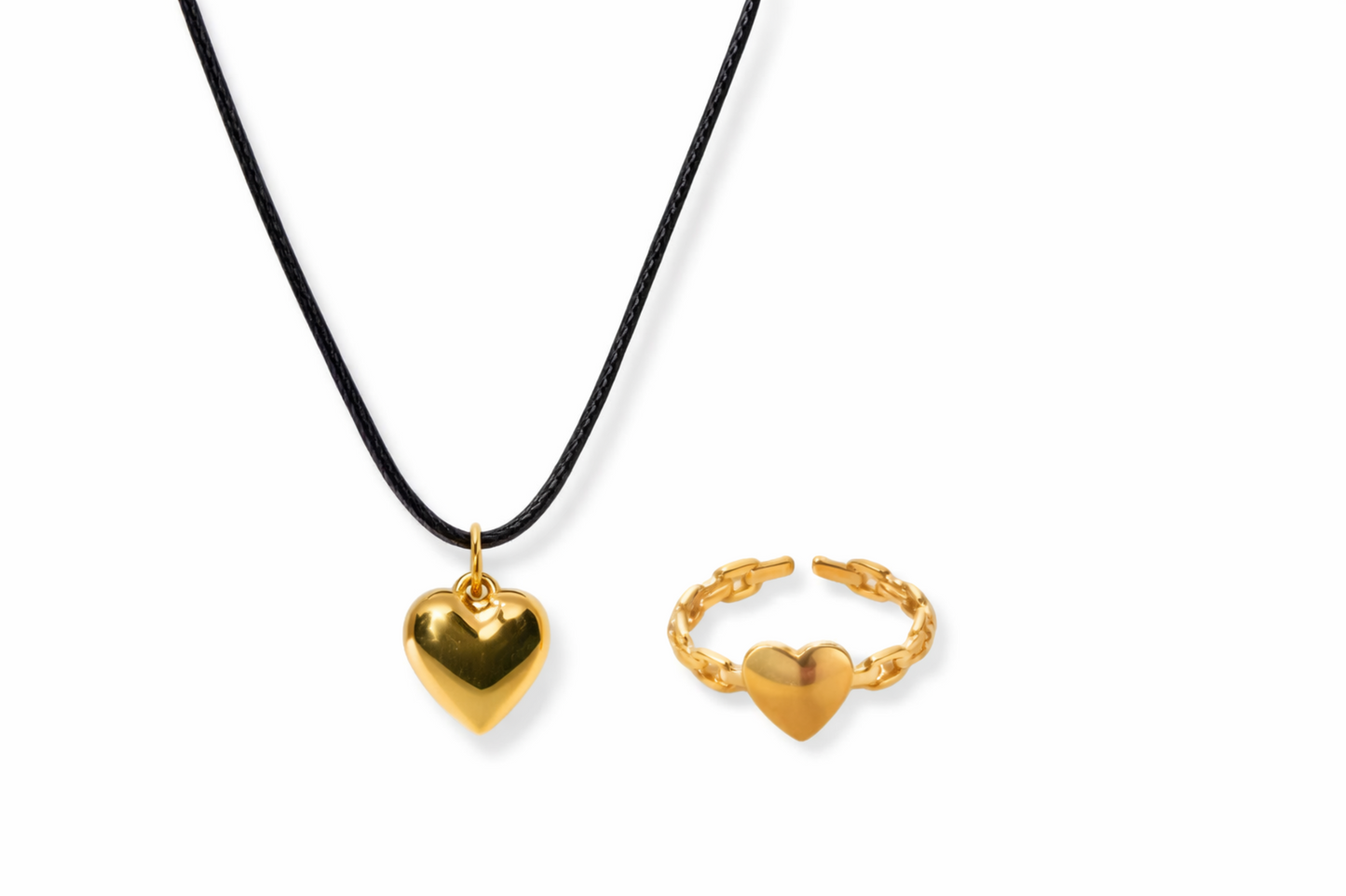 Dúo Dalila ⭐Collar Dalila y Anillo Golden Heart