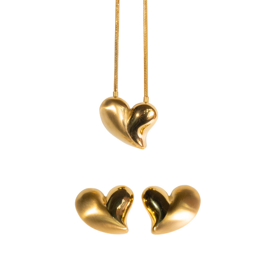 Set corazón mitad mate | 2 piezas
