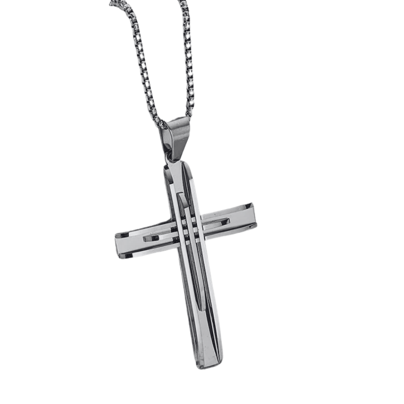 Collar Cruz Acero – Acero Inoxidable 316L