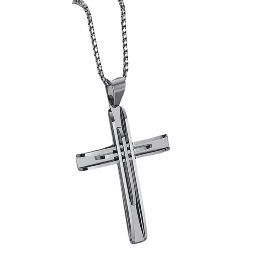 Collar Cruz Acero – Acero Inoxidable 316L