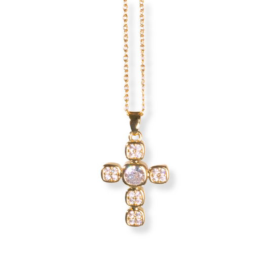 Collar Elegant Cross | dorado