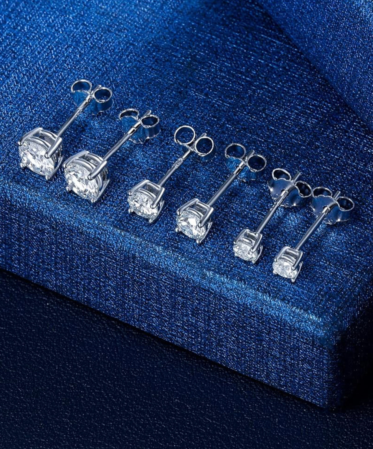 Aretes Stud de Zirconia 925 Sterling Silver | diferentes tamaños