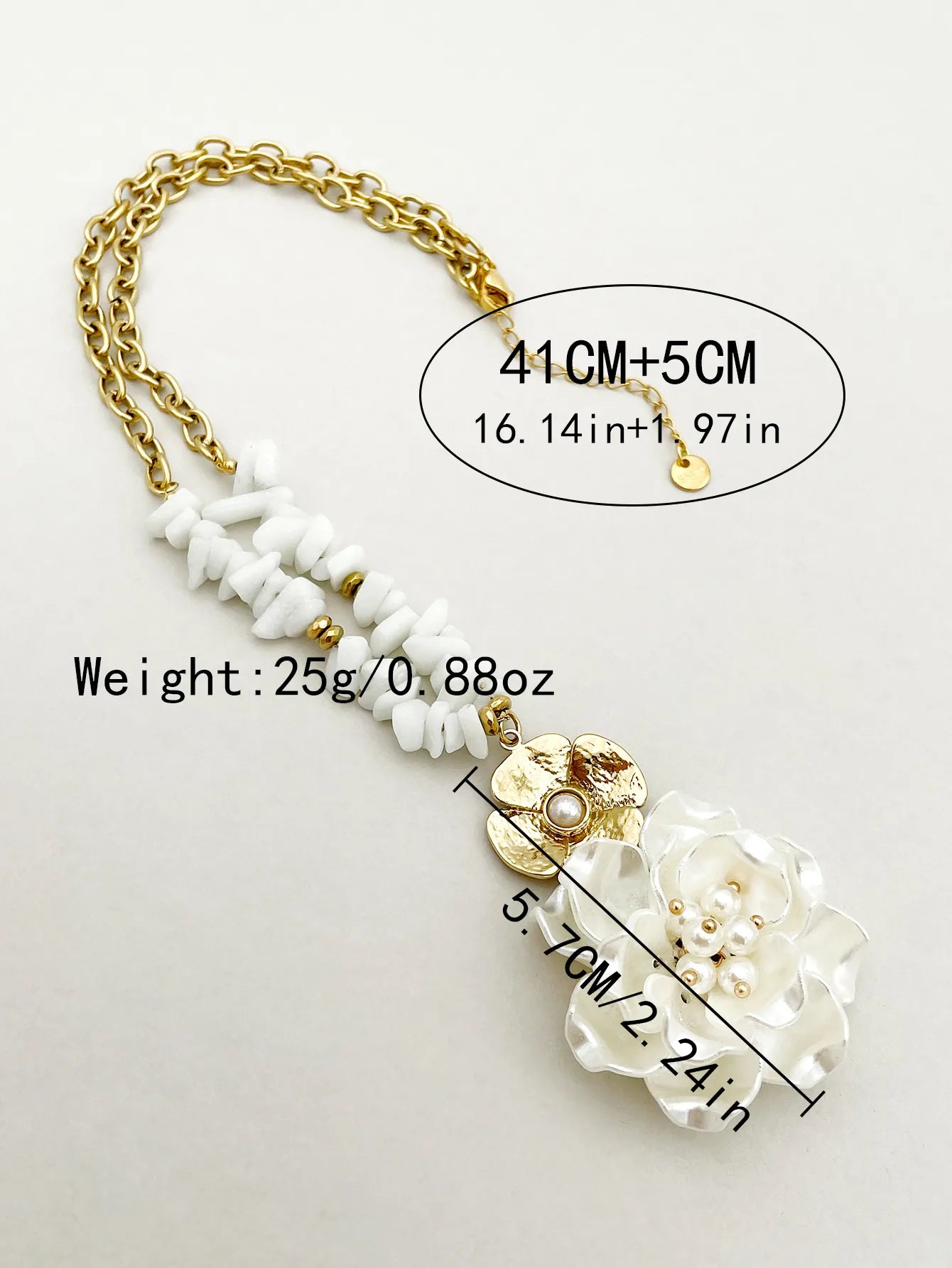 Collar flor de concha | dorado