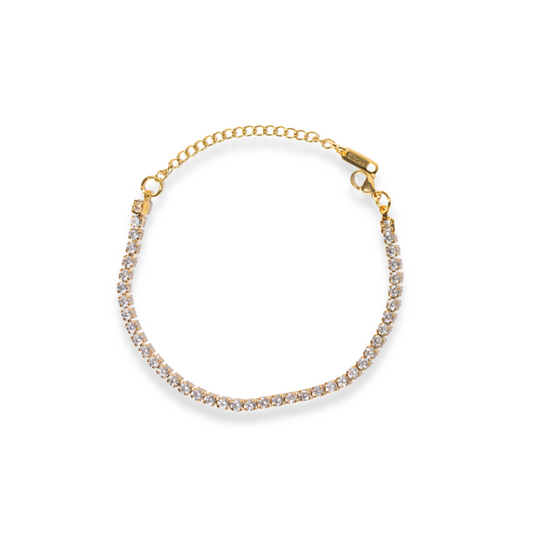 Pulsera con cadena Tennis | 3mm | dorada