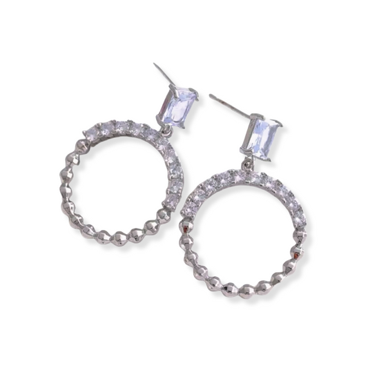 Aretes Roung Elegant | plateado