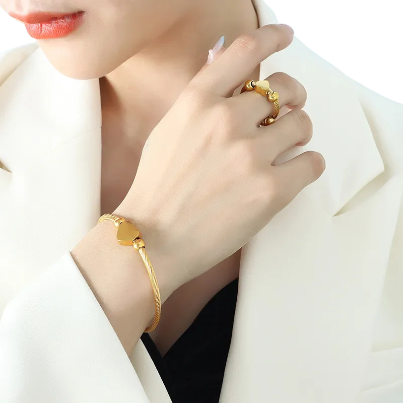 Spiral set with heart | 2 pieces