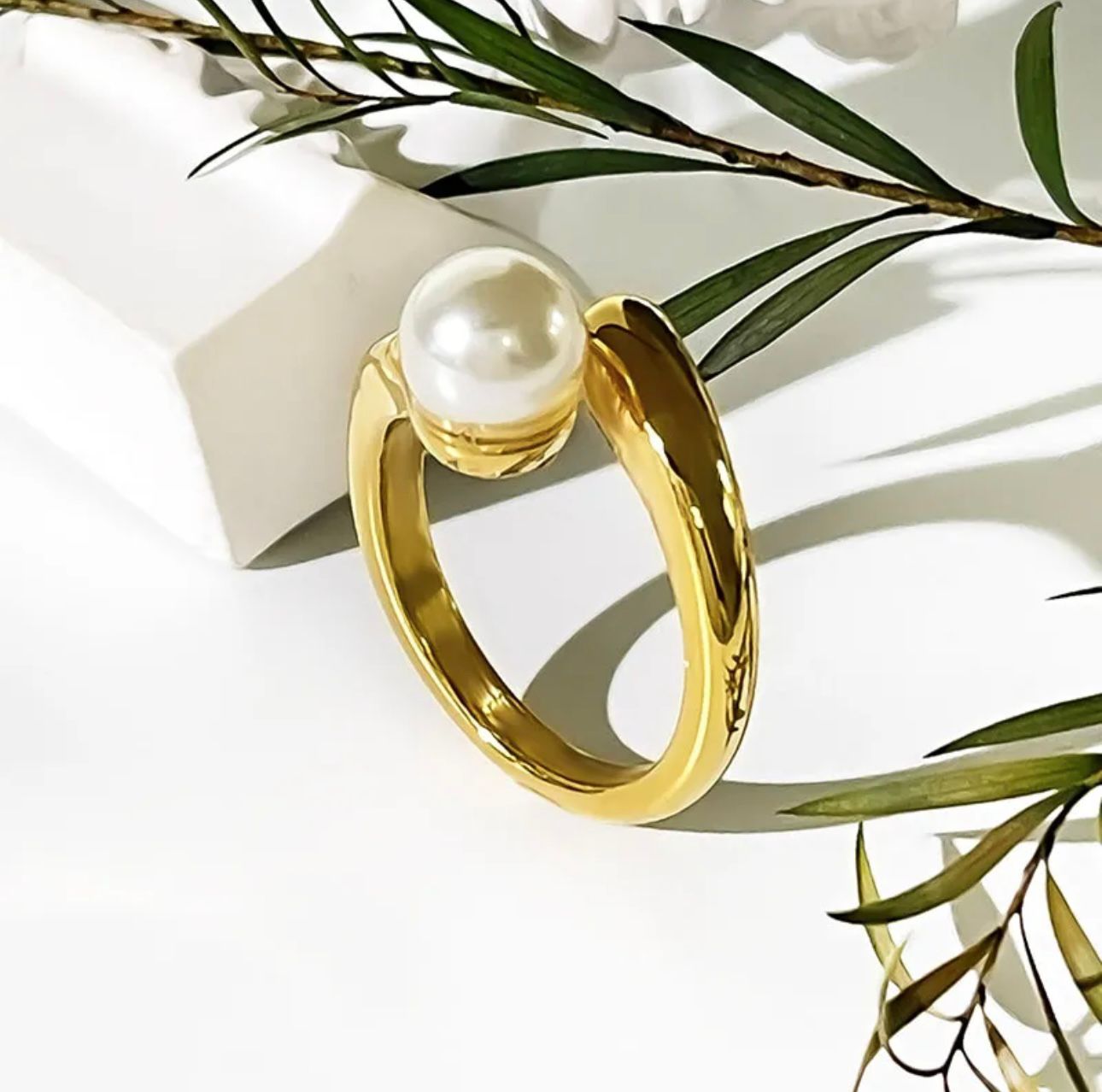 Anillo de una perla | ajustable