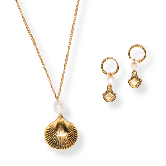 Set Concha con perla | 2 piezas