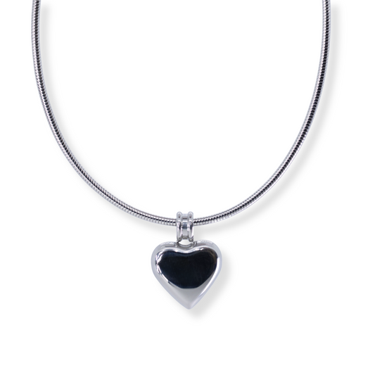 Choker con corazón | plateado