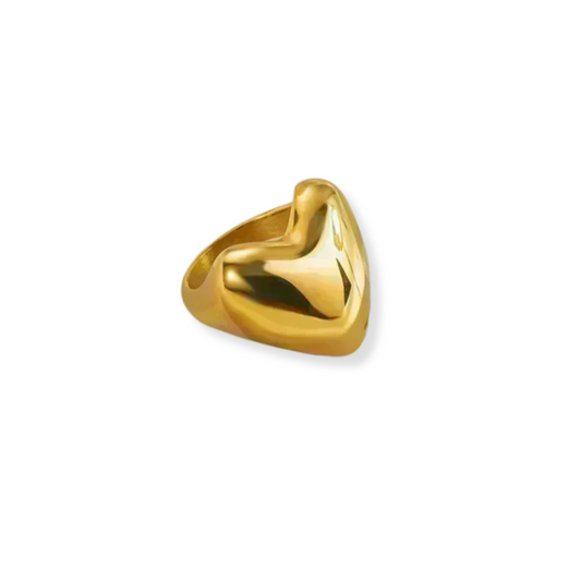 Anillo Heart Vibe | dorado | size 7 y 8