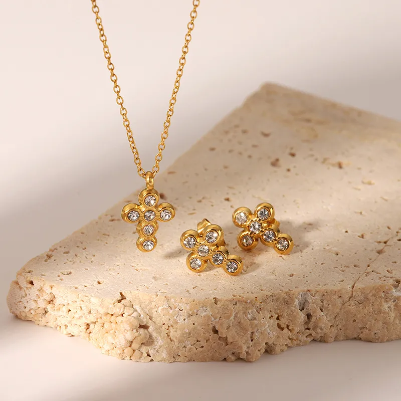 Set Cruz | 2 piezas | dorado