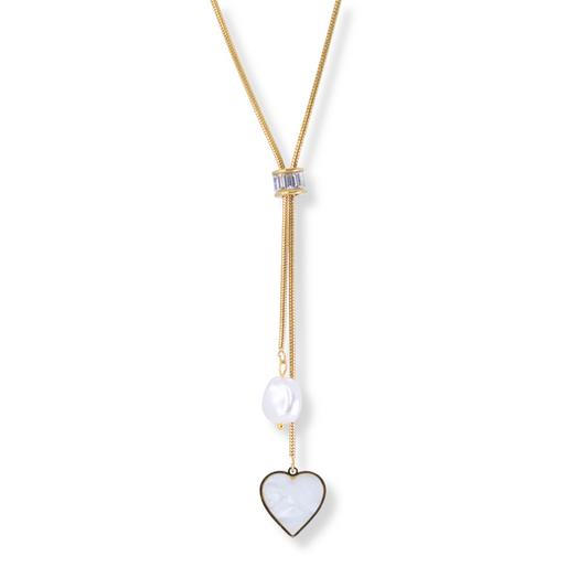 Collar Perla de Amor | ajustable | dorado