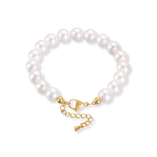 Pulsera de perlas | dorada