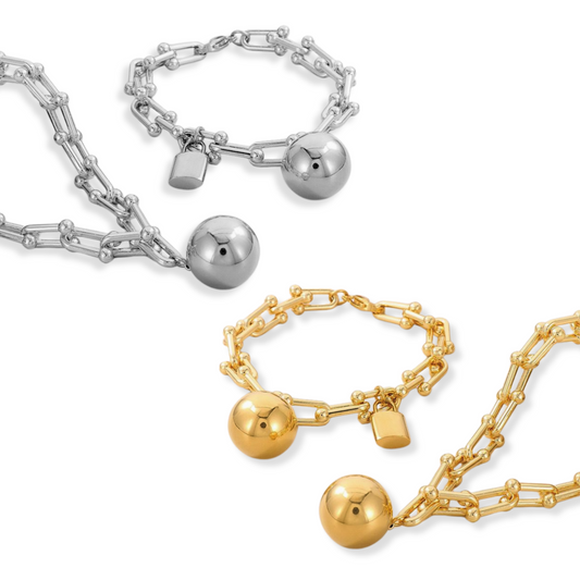 Set Balin con candado | dorado o plata | 2 piezas