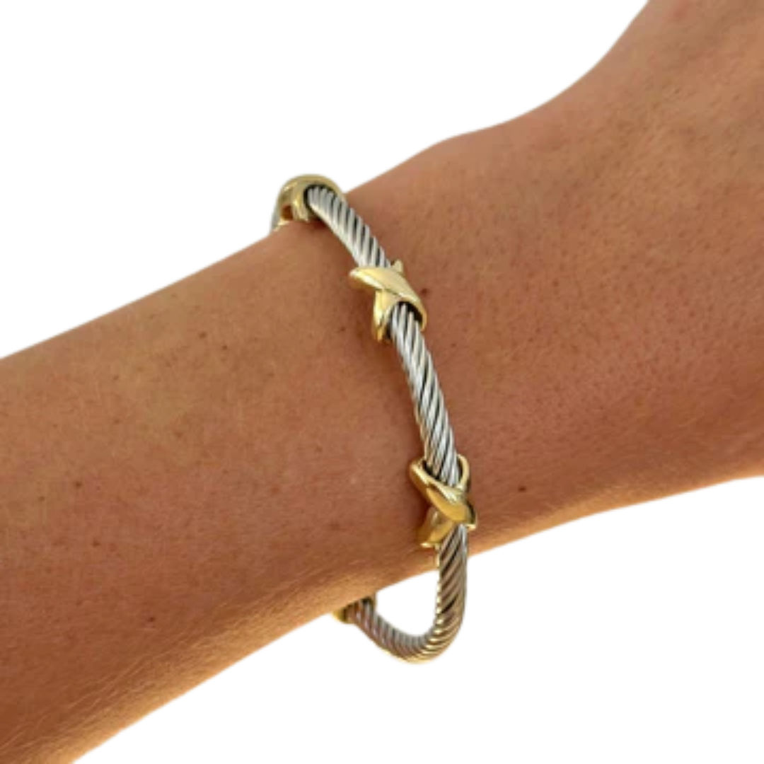 Adjustable Twist Cable Bracelet | Gold or Silver - Stainless Steel