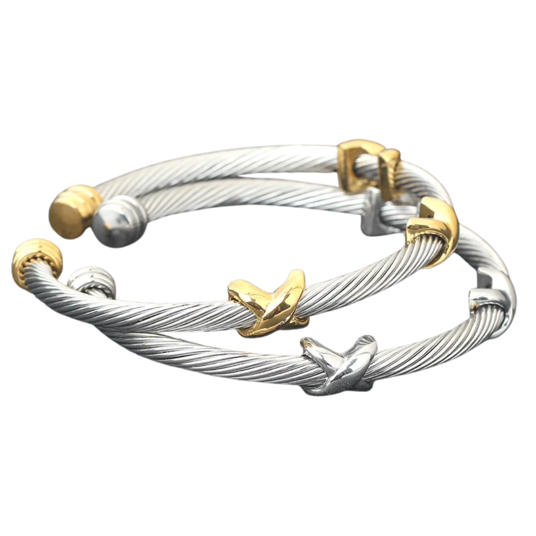 Adjustable Twist Cable Bracelet | Gold or Silver - Stainless Steel